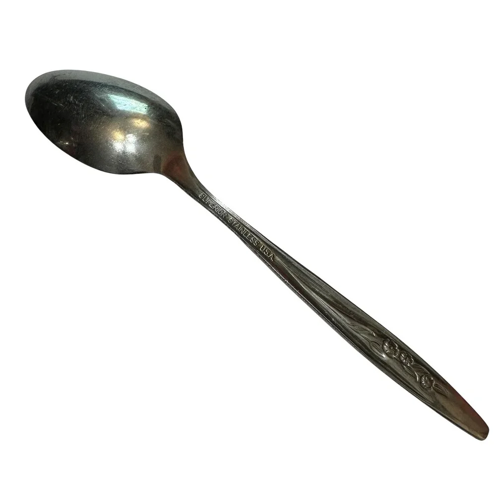 Superior Stainless USA Teaspoon Vintage‎ Floral Pattern Silverware Flatware